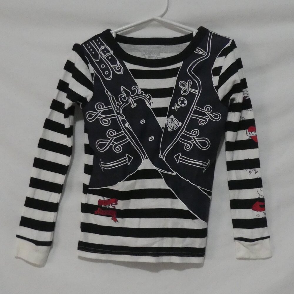 OSHKOSH B'GOSH | 5T | Striped Pirate Themed Long Sleeve Shirt | Like New